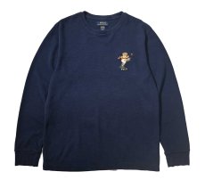 画像1: Used Polo Ralph Lauren L/S Thermal Navy (1)