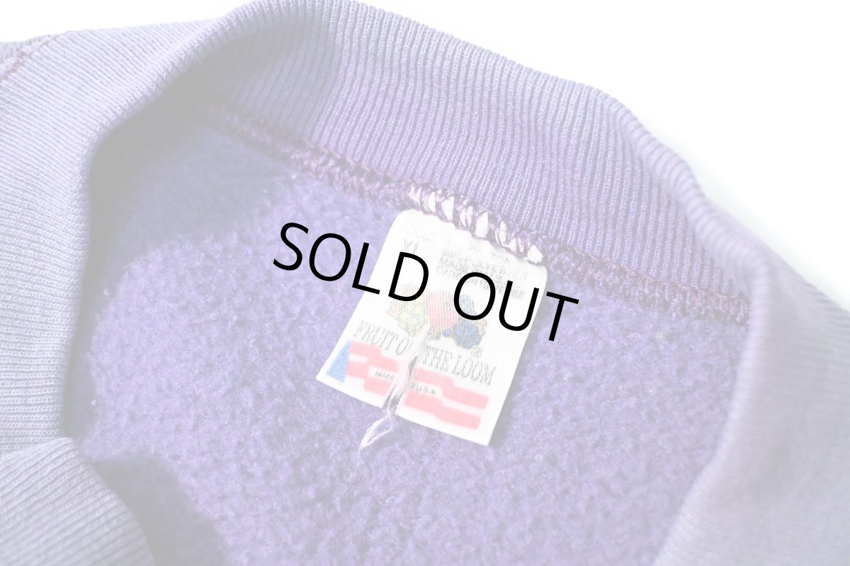 画像4: 80-90s Used Fruit of the Loom Blank Sweat Shirt Fade Purple made in USA (4)