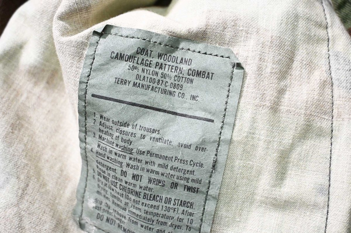 画像6: 87' Used Us Military Painted BDU Coat Woodland Camo (6)