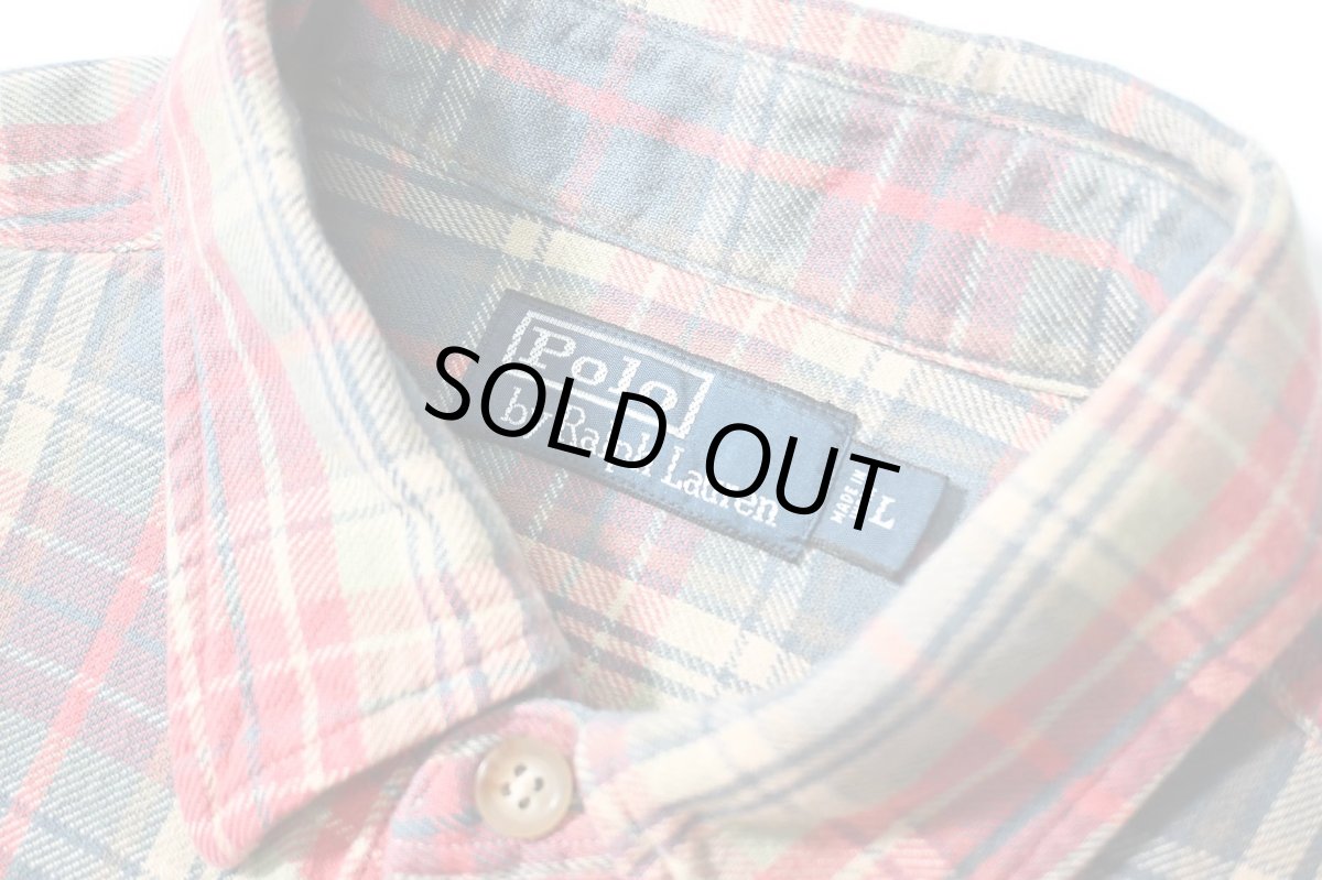画像4: 90-00s Used Polo Ralph Lauren Flannel Shirt (4)