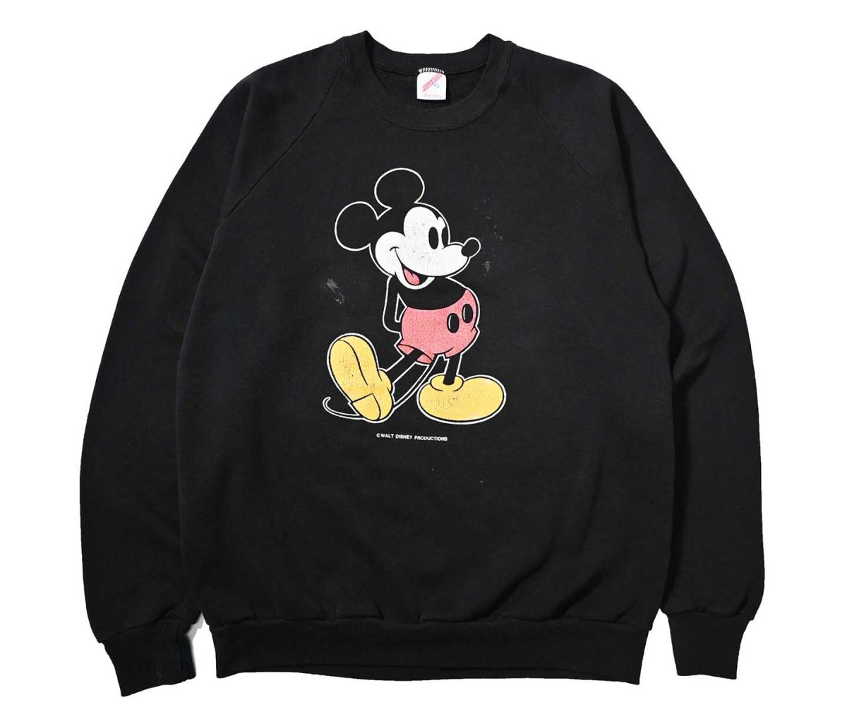 画像1: 80-90s Used Disney Raglan Sleeve Sweat Shirt made in USA (1)