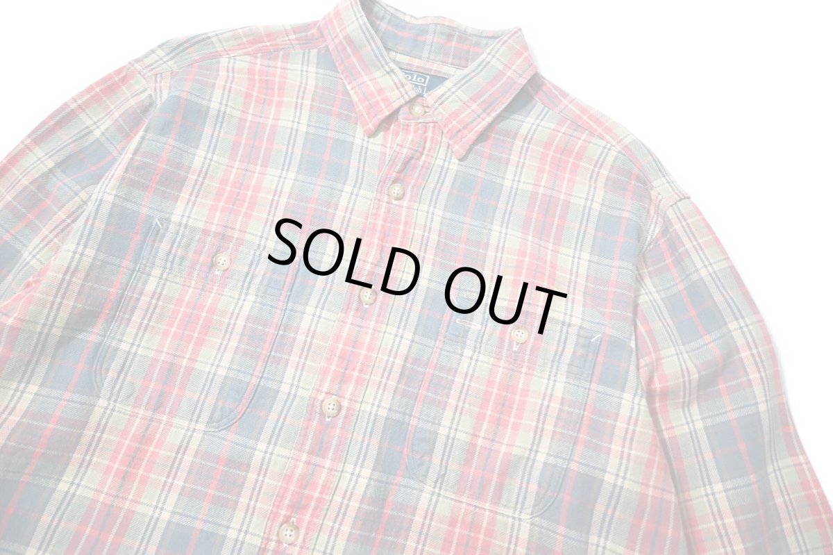 画像2: 90-00s Used Polo Ralph Lauren Flannel Shirt (2)