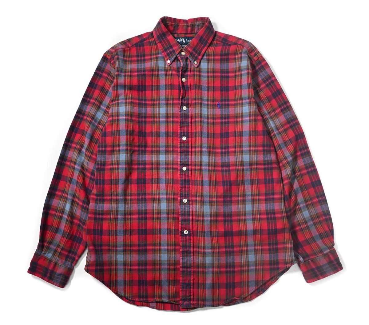 画像1: 90-00s Used Ralph Lauren Flannel B/D Shirt "Classic Fit" (1)