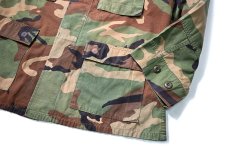 画像4: 96' Used Us Military Painted BDU Coat Woodland Camo (4)