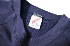 画像4: 80-90s Used Jerzees Raglan Sleeve Blank Sweat Shirt Fade Navy made in USA (4)