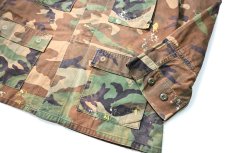 画像4: 90s Used Us Military Painted BDU Coat Woodland Camo (4)