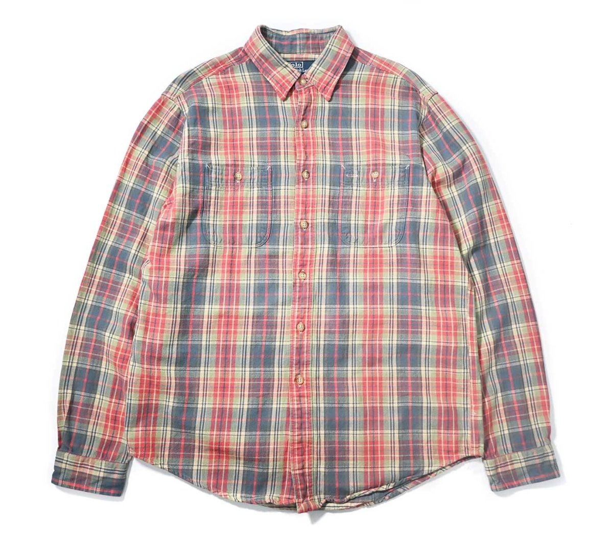 画像1: 90-00s Used Polo Ralph Lauren Flannel Shirt (1)