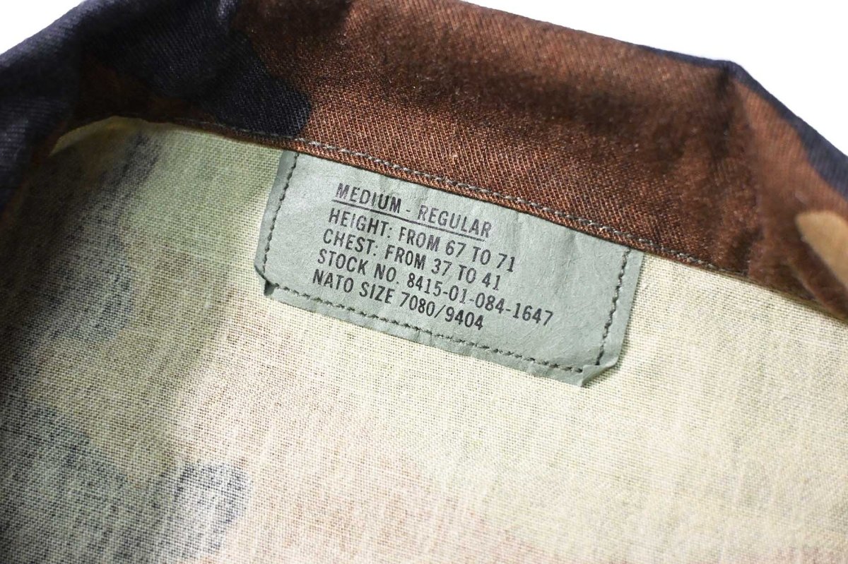 画像5: 87' Used Us Military Painted BDU Coat Woodland Camo (5)