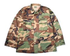 画像1: 96' Used Us Military Painted BDU Coat Woodland Camo (1)