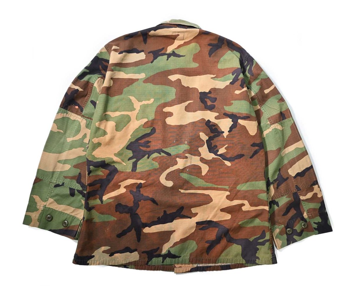 画像2: 96' Used Us Military Painted BDU Coat Woodland Camo (2)