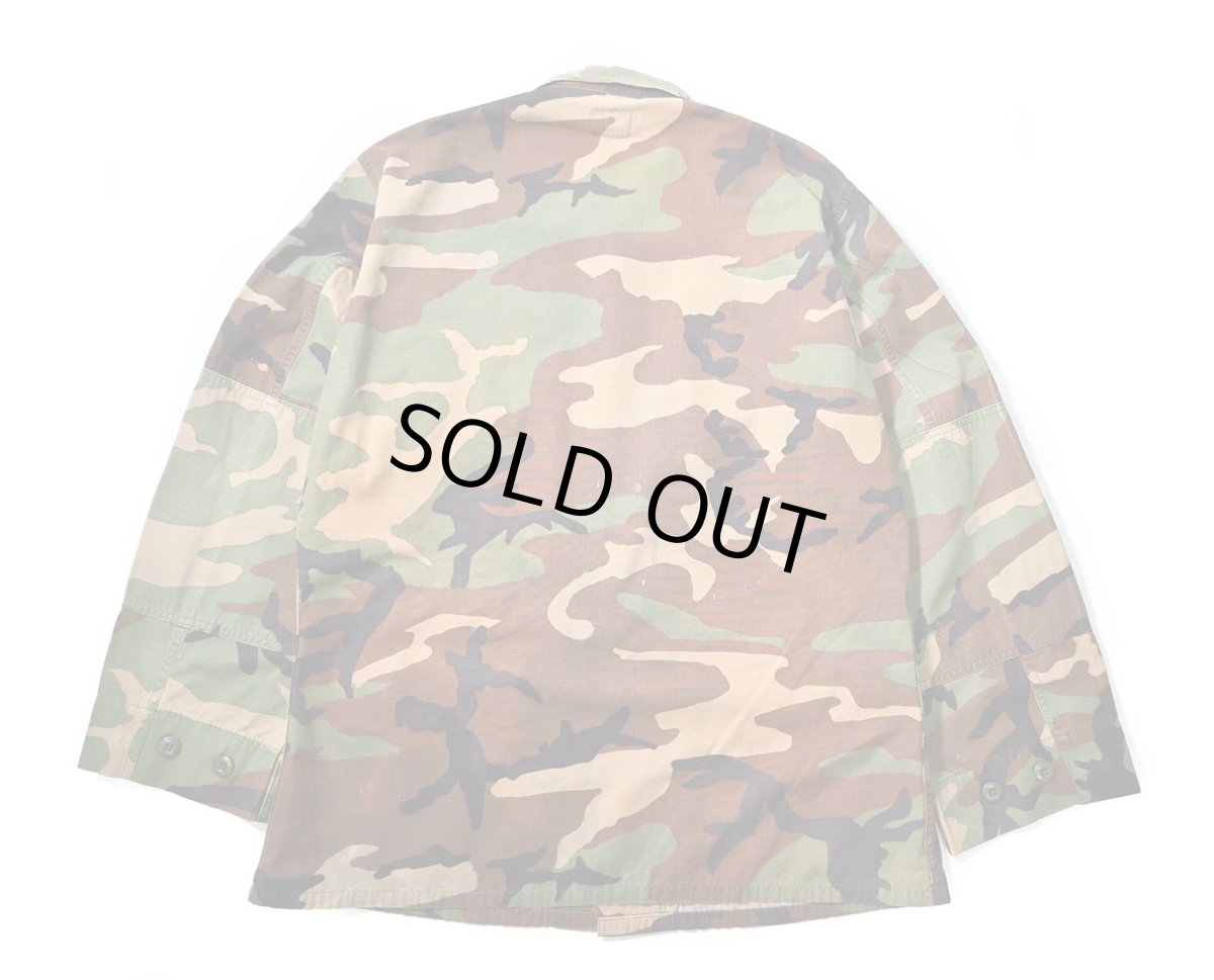 画像2: 96' Used Us Military Painted BDU Coat Woodland Camo (2)