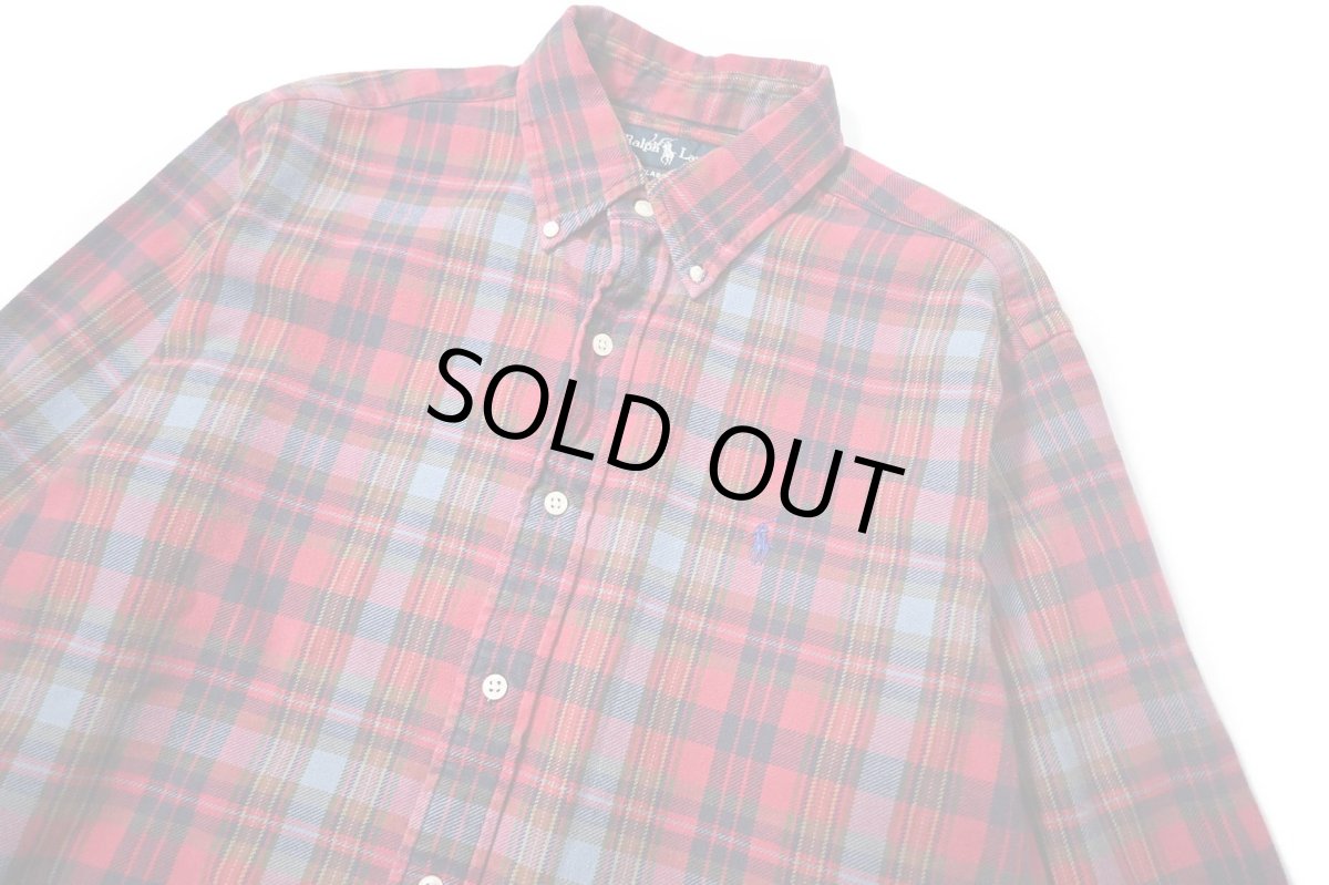 画像2: 90-00s Used Ralph Lauren Flannel B/D Shirt "Classic Fit" (2)
