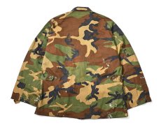 画像2: 87' Used Us Military Painted BDU Coat Woodland Camo (2)
