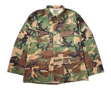 画像1: 93' Used Us Military Painted BDU Coat Woodland Camo (1)