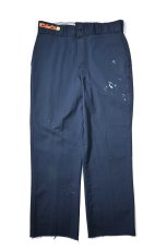 画像1: Used Dickies Industrial Wear Painted Work Pants Navy made in USA (1)