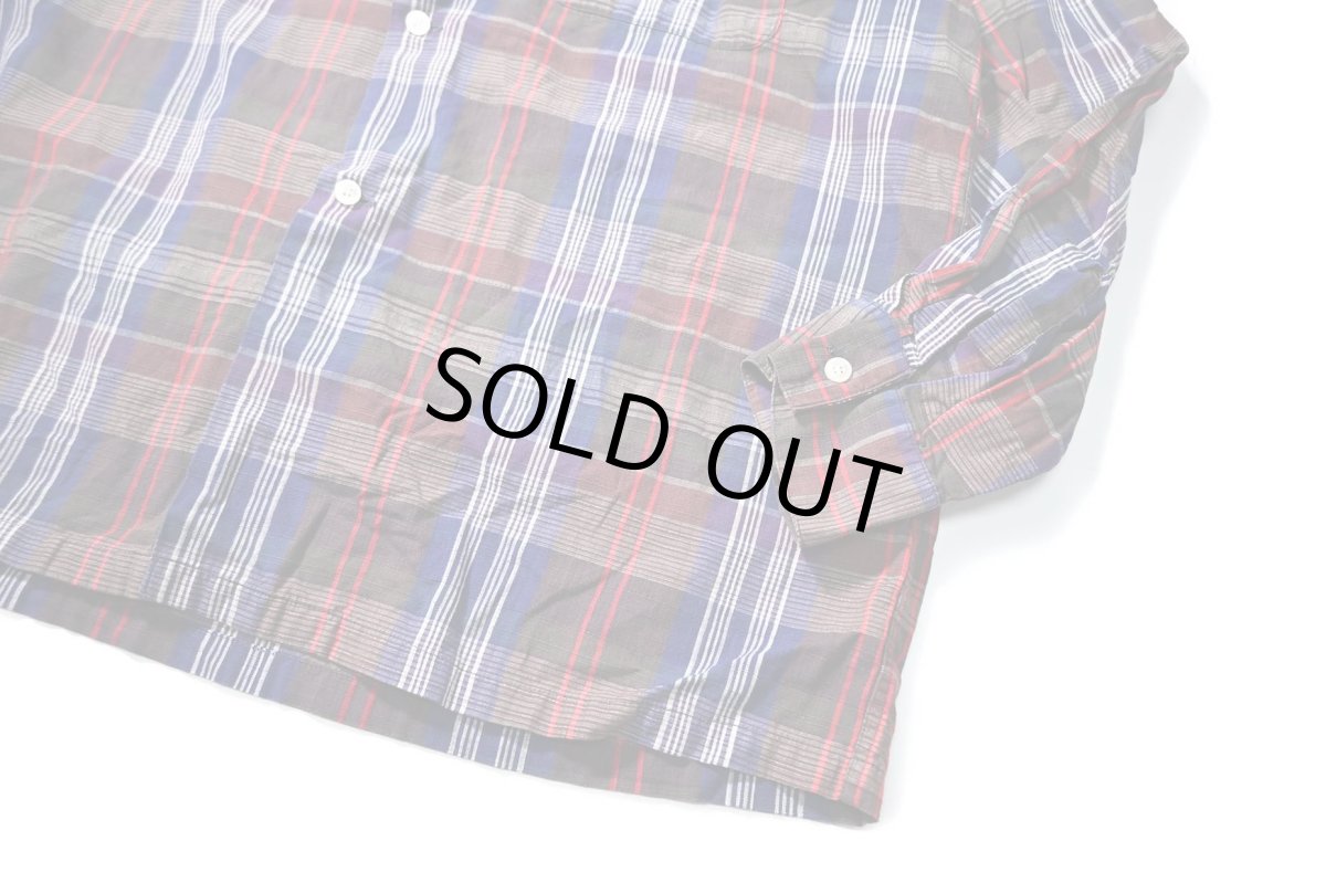 画像3: 60s Used Arrow Cotton Plaid Open Collar Shirt (3)