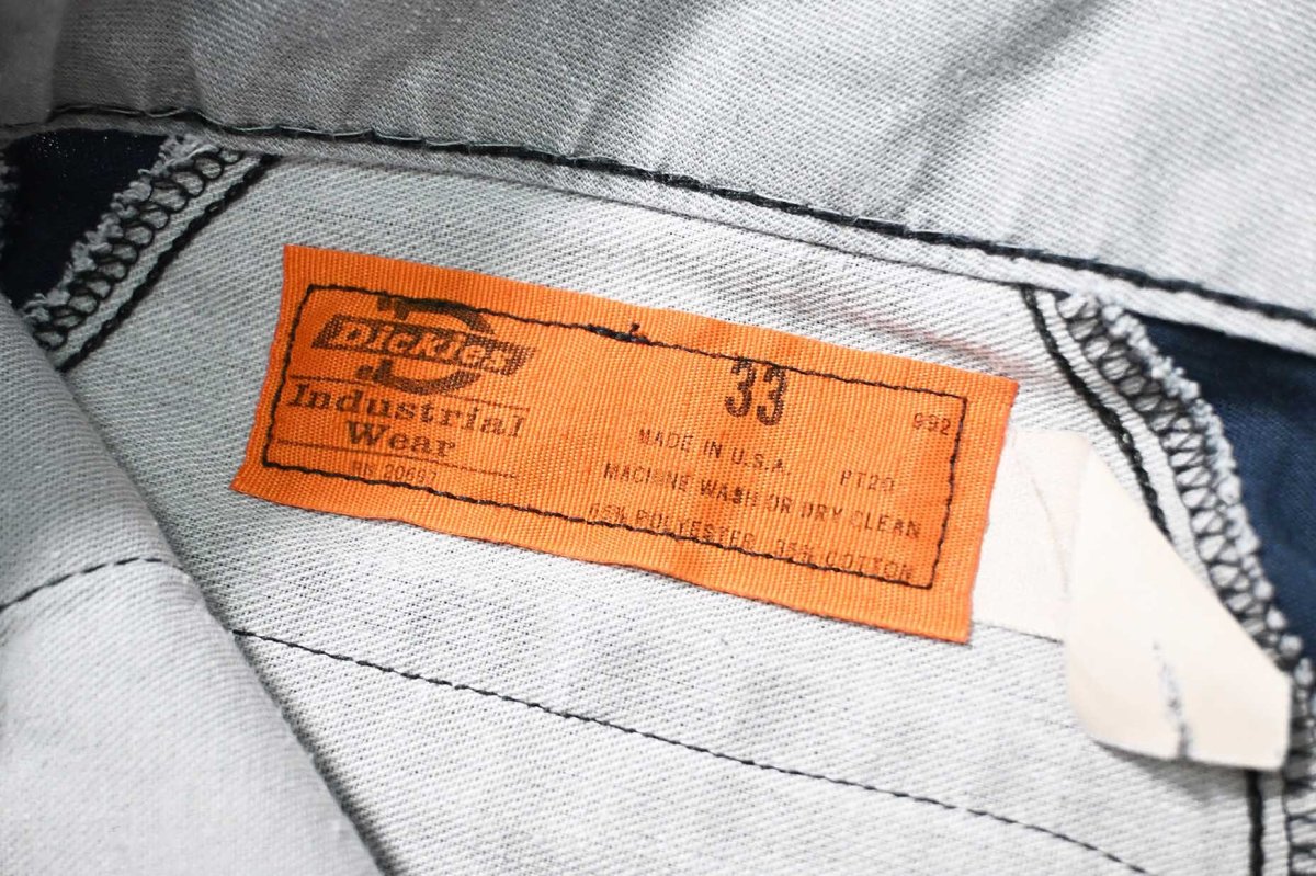 画像6: Used Dickies Industrial Wear Painted Work Pants Navy made in USA (6)
