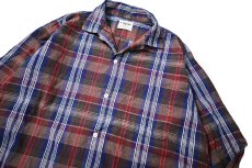 画像2: 60s Used Arrow Cotton Plaid Open Collar Shirt (2)