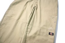 画像4: Used Dickies 85283 Double Knee Painted Work Pants Khaki (4)