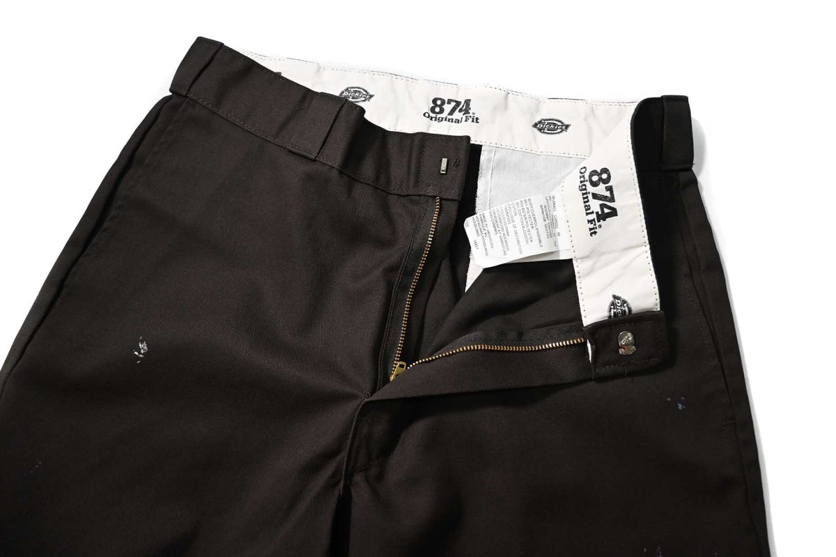 画像5: Used Dickies 874 Painted Work Pants Dark Brown (5)