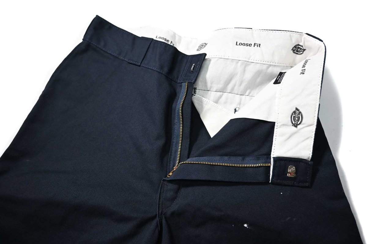 画像5: Used Dickies 85283 Double Knee Painted Work Pants Navy (5)
