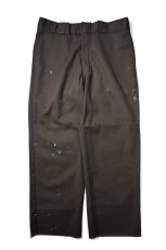 画像1: Used Dickies 874 Painted Work Pants Dark Brown (1)