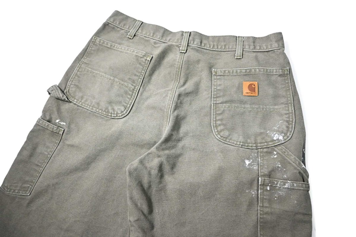 画像4: Used Carhartt Customized Duck Jorts Moss (4)