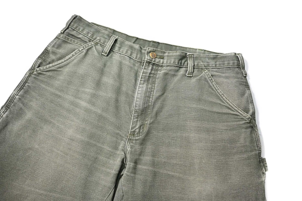 画像2: Used Carhartt Customized Duck Jorts Moss (2)