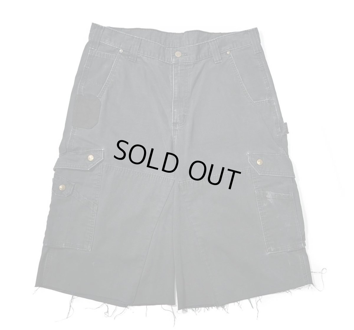 画像1: Used Carhartt Customized Jorts Black (1)