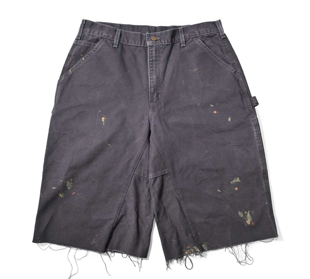 画像1: Used Carhartt Customized Duck Jorts Petrol Blue (1)