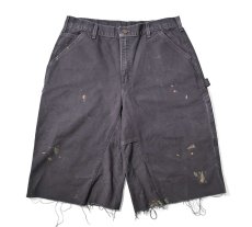 画像1: Used Carhartt Customized Duck Jorts Petrol Blue (1)