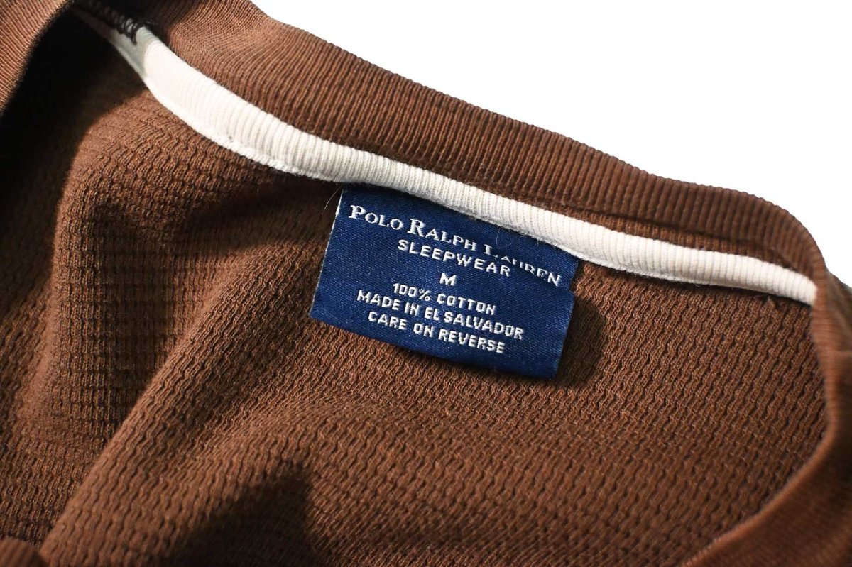 画像3: Used Polo Ralph Lauren L/S Thermal Brown (3)
