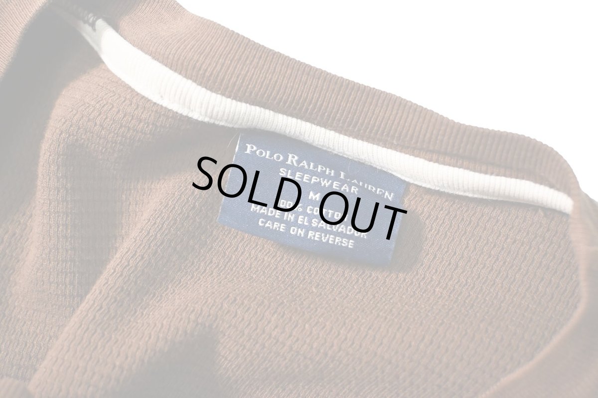 画像3: Used Polo Ralph Lauren L/S Thermal Brown (3)