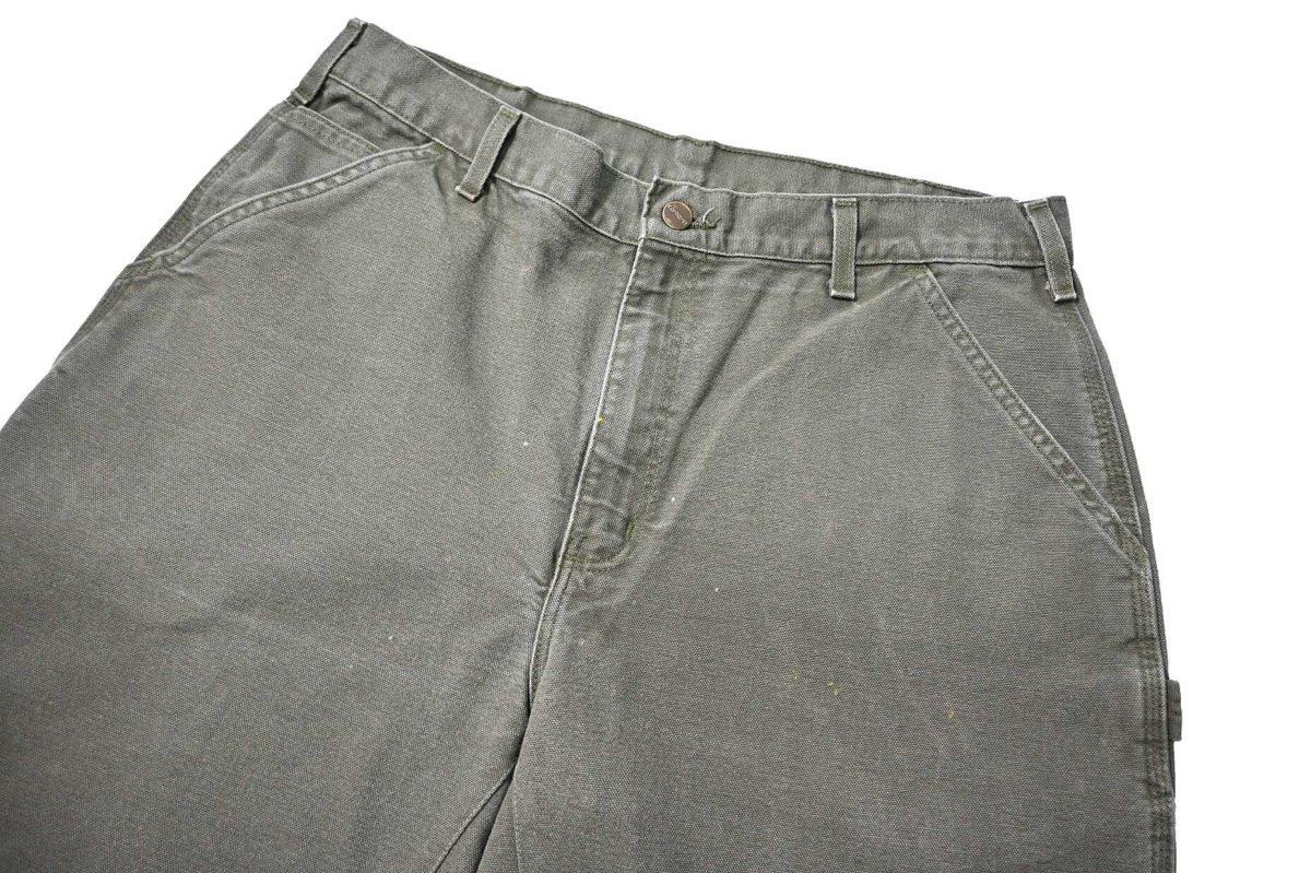 画像2: Used Carhartt Customized Duck Jorts Moss (2)