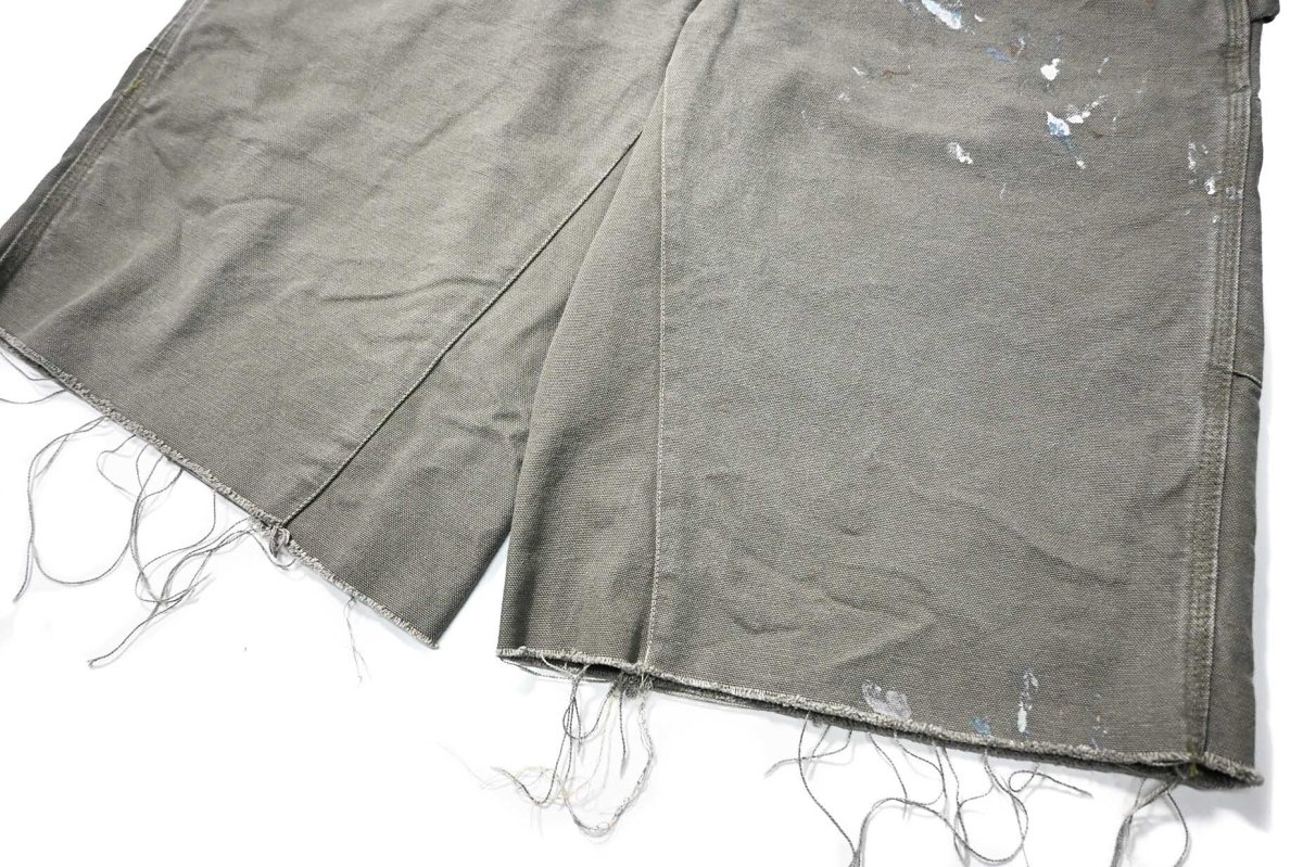 画像3: Used Carhartt Customized Duck Jorts Moss (3)