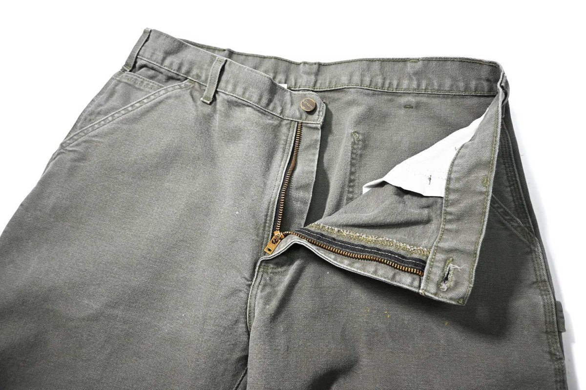 画像5: Used Carhartt Customized Duck Jorts Moss (5)