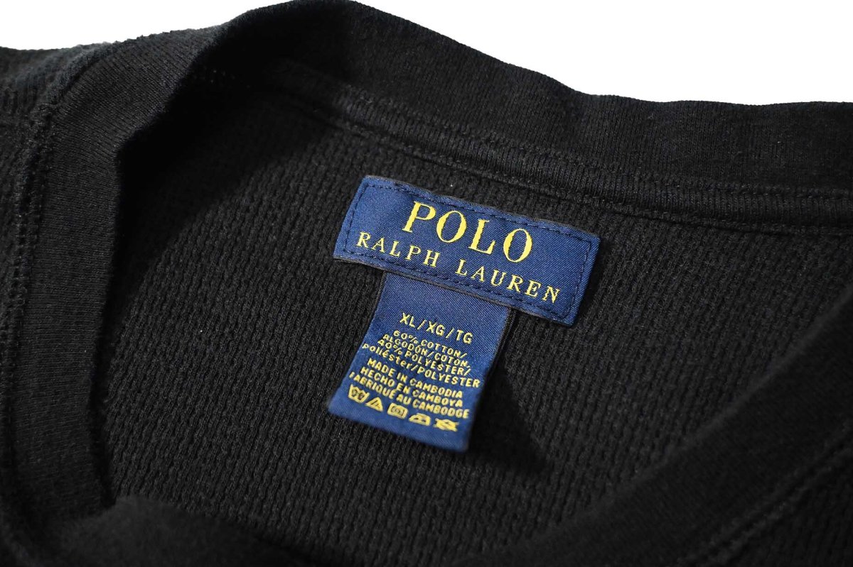 画像3: Used Polo Ralph Lauren L/S Thermal Black (3)
