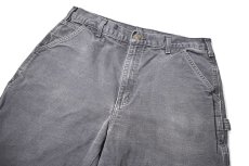 画像2: Used Carhartt Customized Duck Jorts Petrol Blue (2)