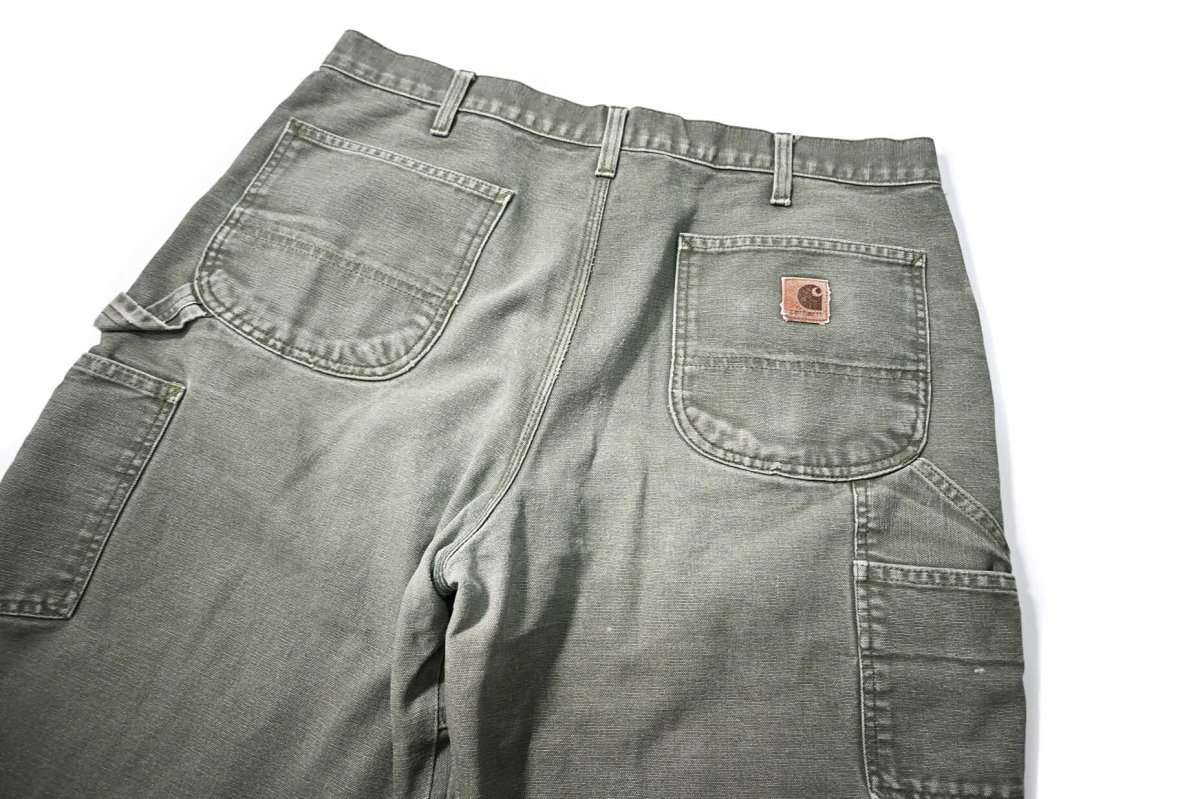 画像4: Used Carhartt Customized Duck Jorts Moss (4)
