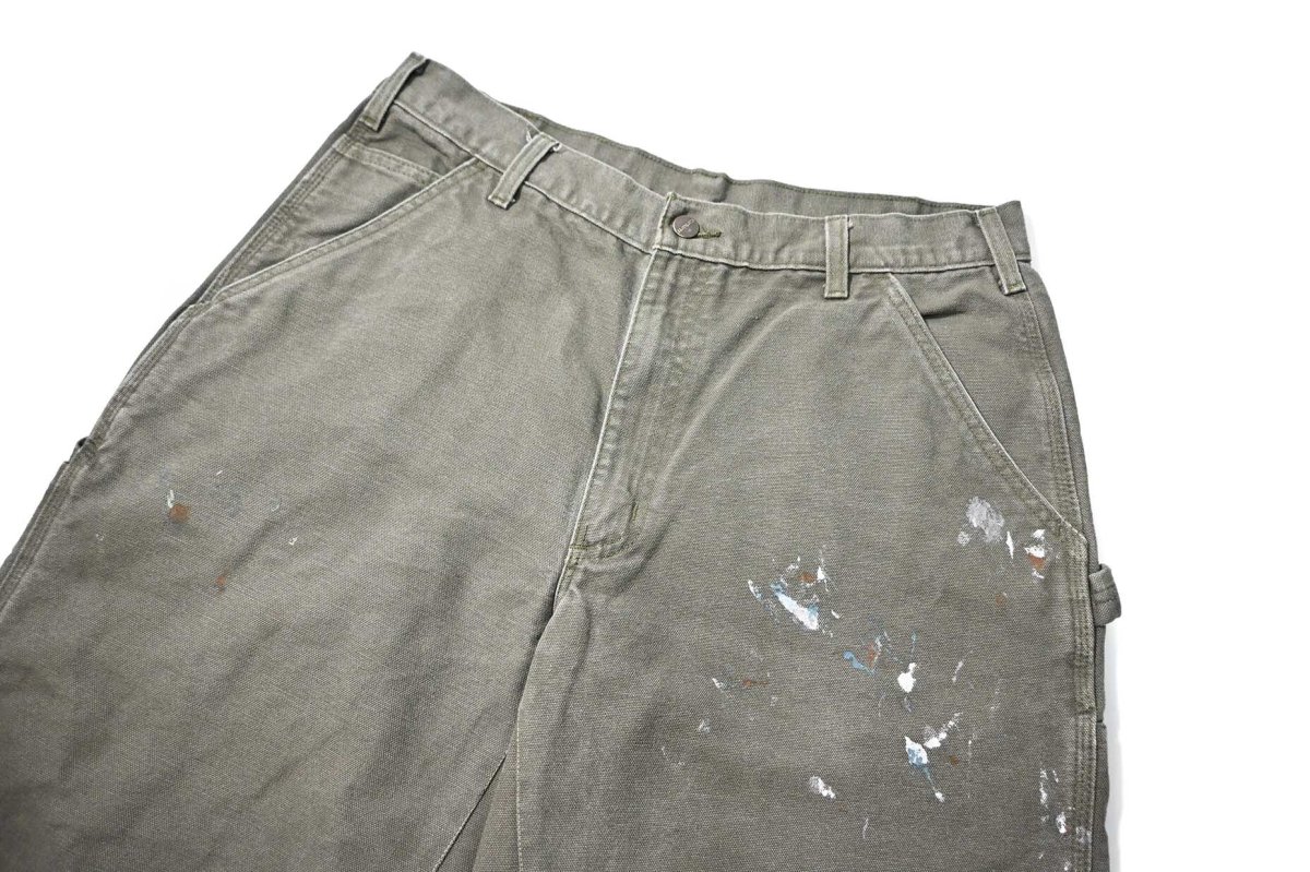 画像2: Used Carhartt Customized Duck Jorts Moss (2)