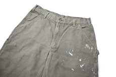 画像2: Used Carhartt Customized Duck Jorts Moss (2)