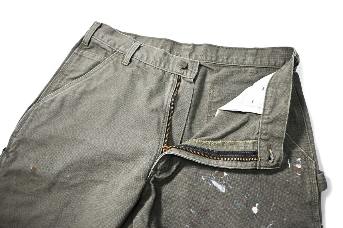 画像5: Used Carhartt Customized Duck Jorts Moss (5)