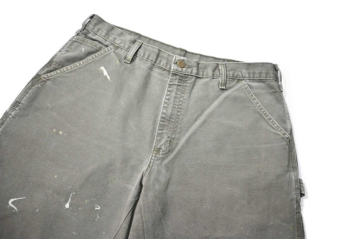 画像2: Used Carhartt Customized Duck Jorts Moss (2)