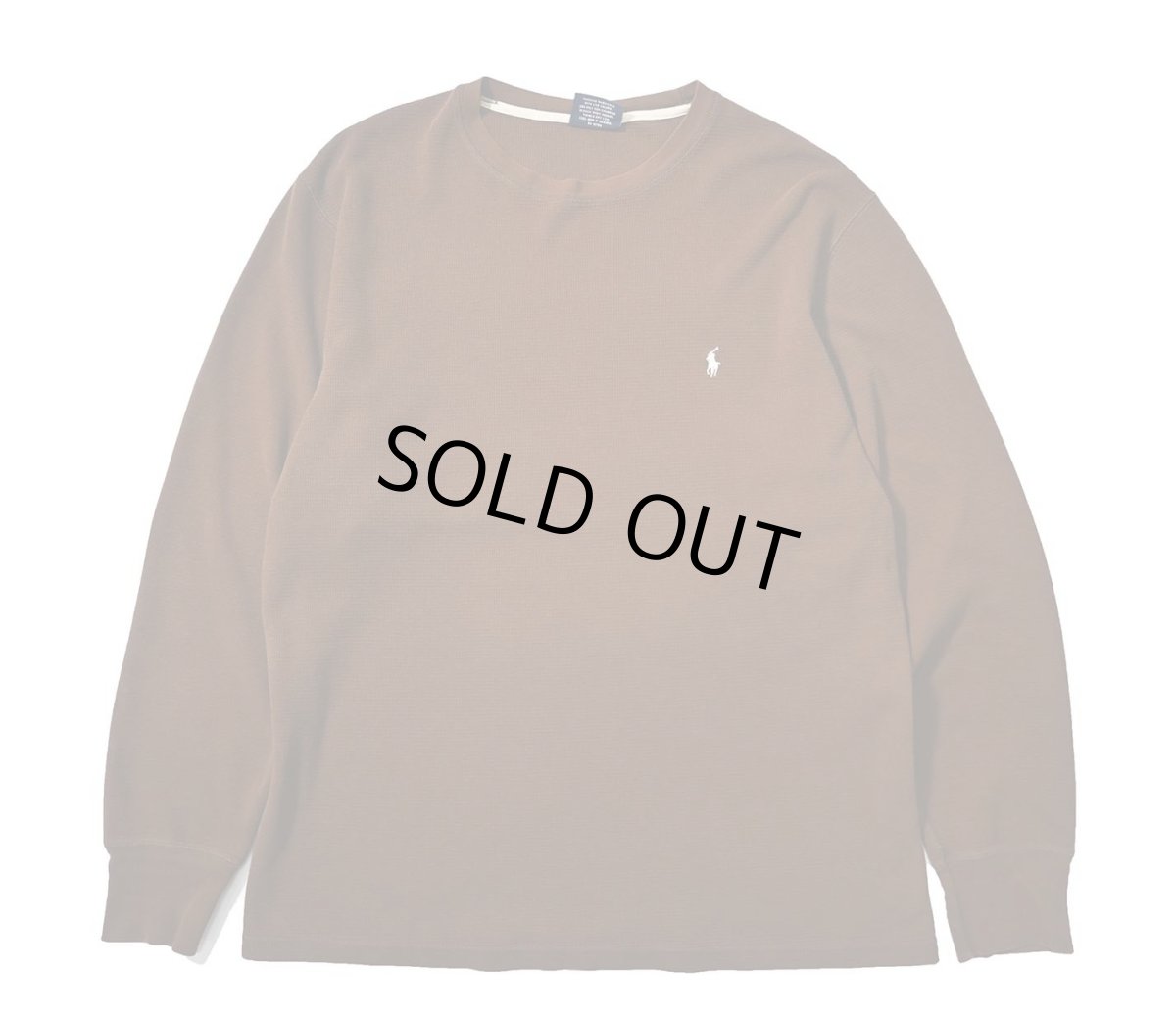 画像1: Used Polo Ralph Lauren L/S Thermal Brown (1)