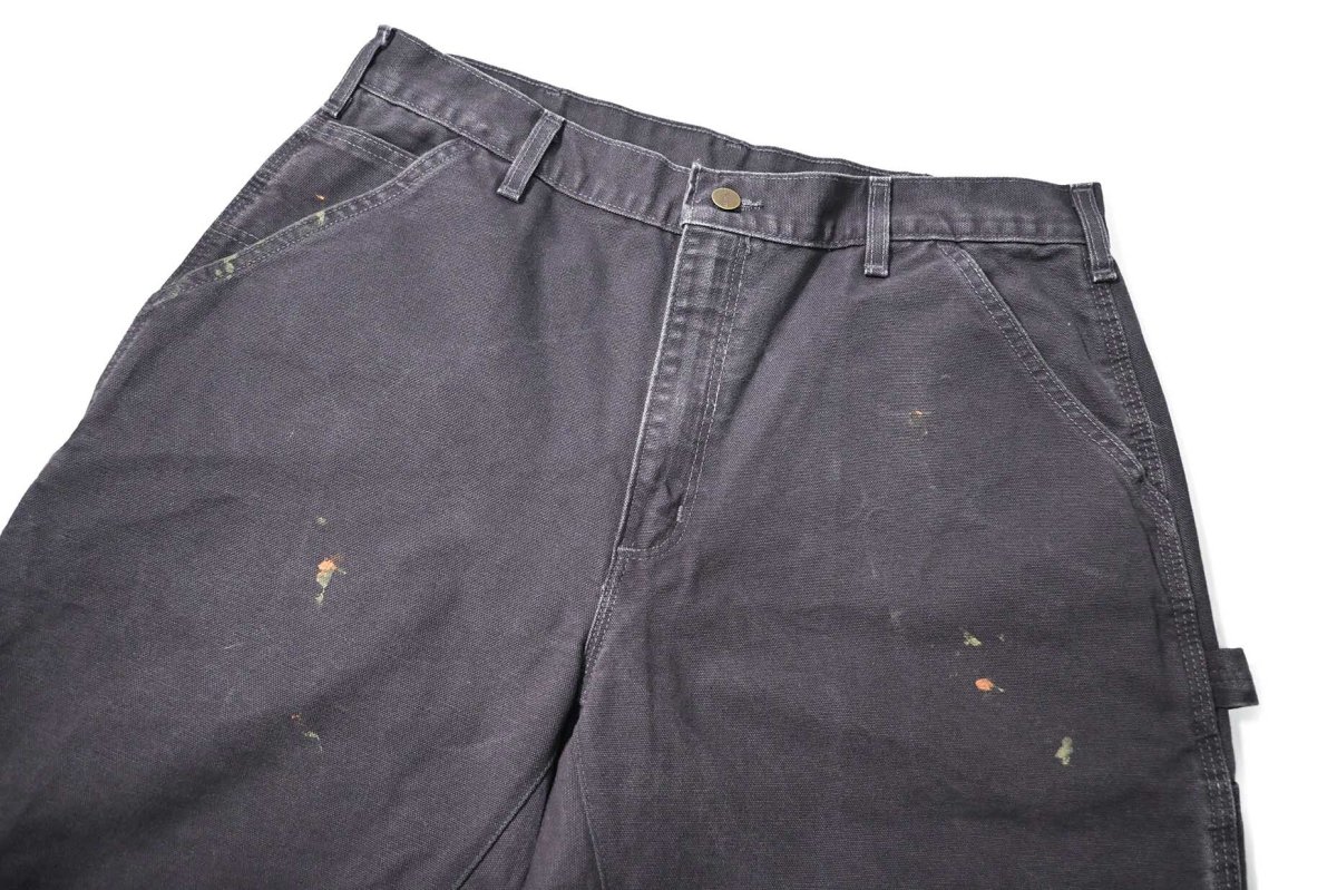 画像2: Used Carhartt Customized Duck Jorts Petrol Blue (2)