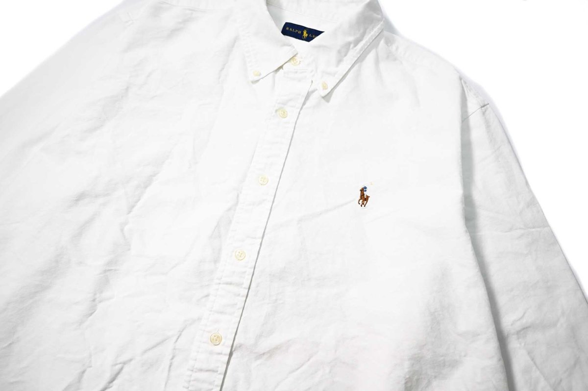 画像2: Used Ralph Lauren Oxford B/D Shirt (2)