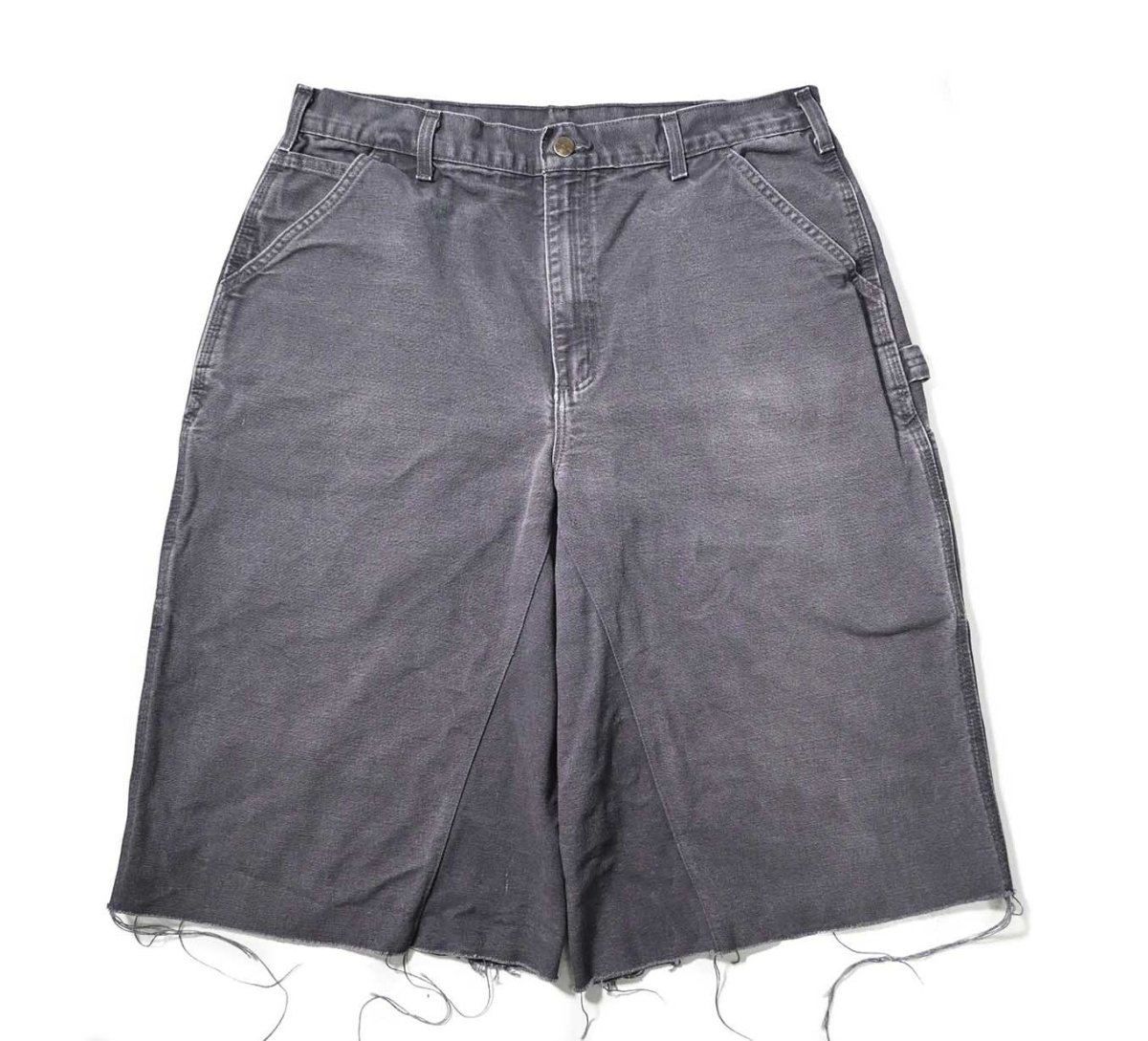 画像1: Used Carhartt Customized Duck Jorts Petrol Blue (1)
