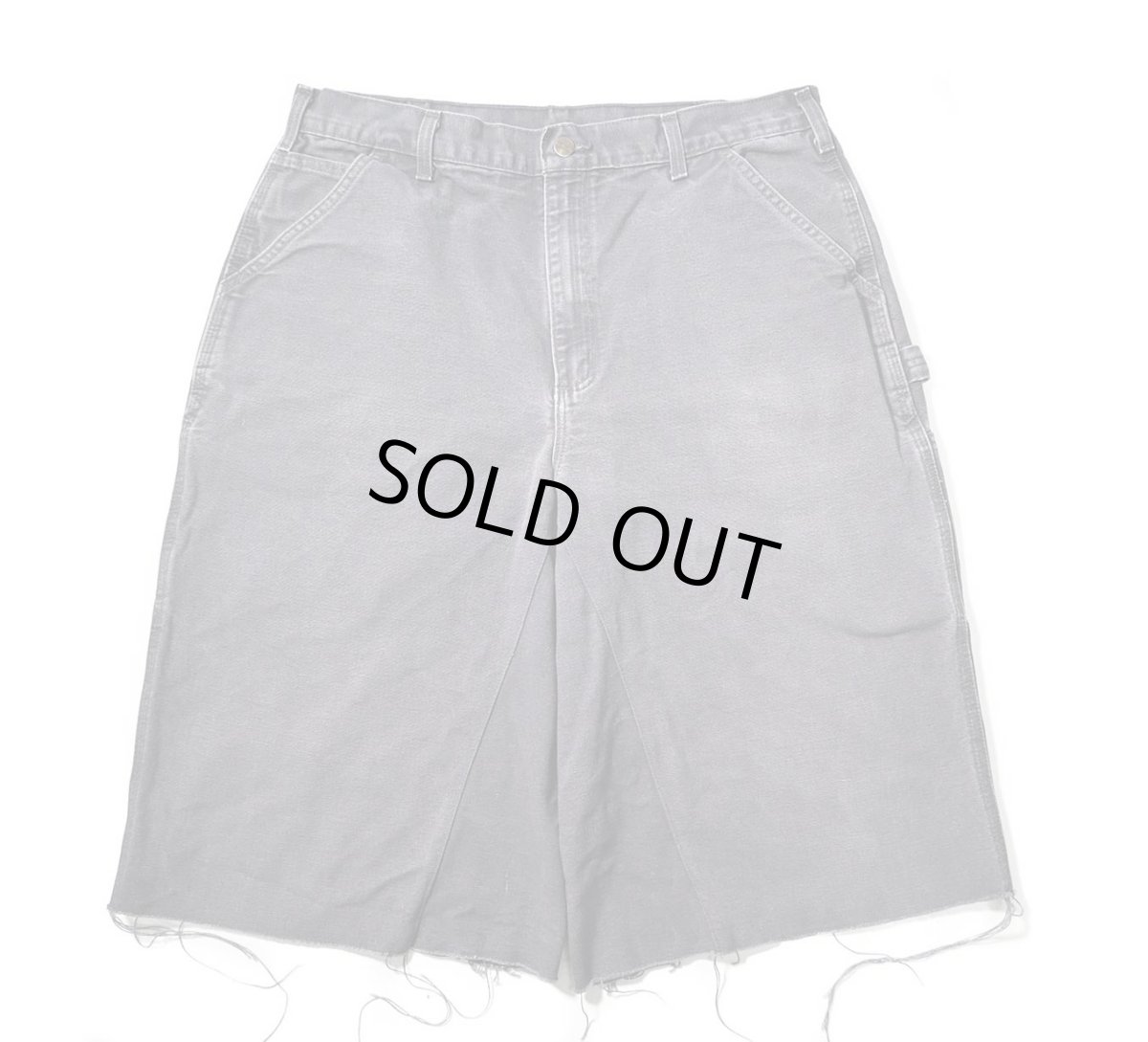 画像1: Used Carhartt Customized Duck Jorts Petrol Blue (1)