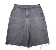 画像1: Used Carhartt Customized Duck Jorts Petrol Blue (1)