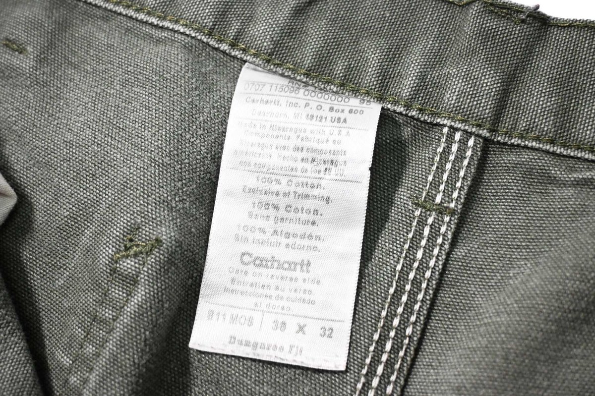 画像6: Used Carhartt Customized Duck Jorts Moss (6)